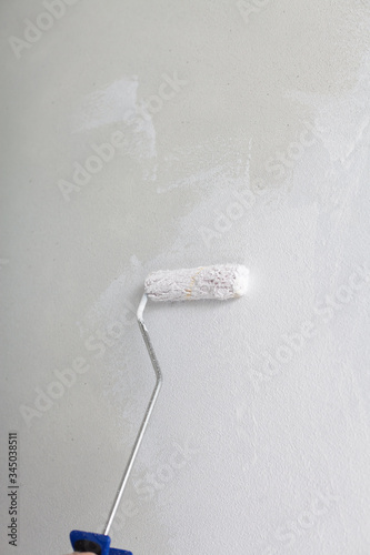 Painting the interior of a family house.
