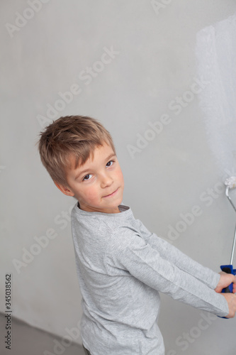 Painting the interior of a family house.