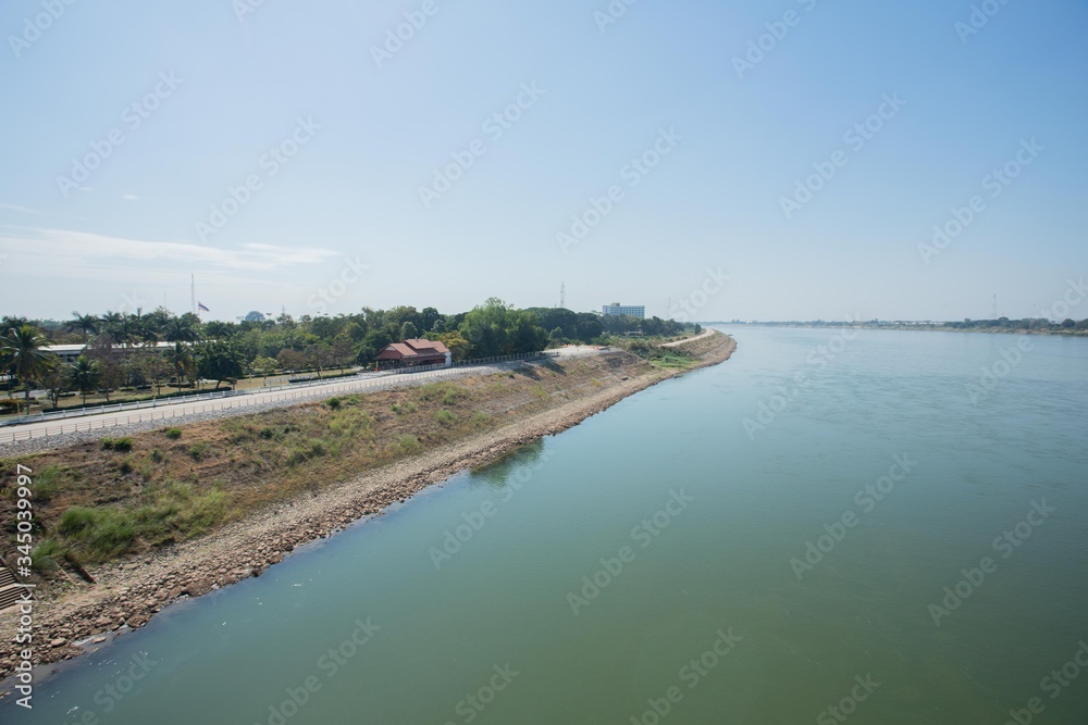 The Mekong River flows through Thailand The Mekong River flows through Thailand