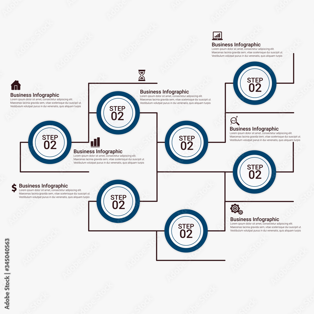 Fototapeta premium Modern Infographic Options Banner with 4 options. Vector infographic element. - Vector 