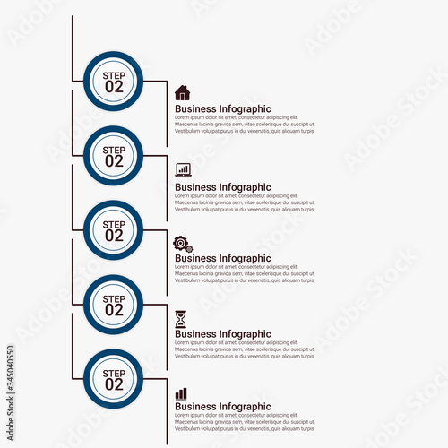 Modern Infographic Options Banner with 4 options. Vector infographic element. - Vector
