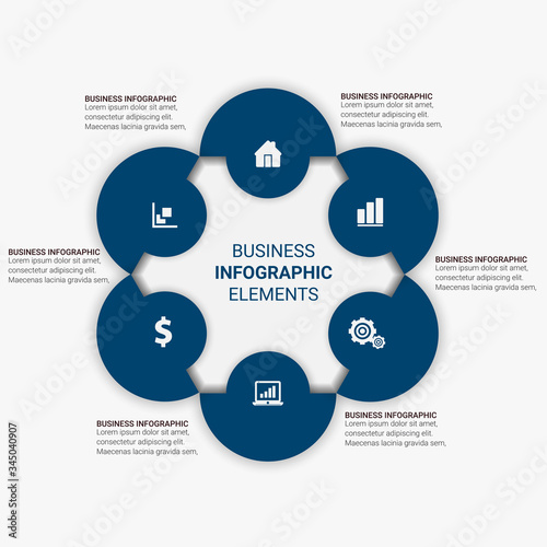 Modern Infographics Template with 4 options. Vector infographic element. - Vector
