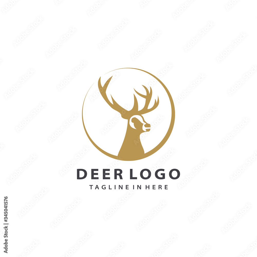 Obraz premium Awesome deer logo design vector