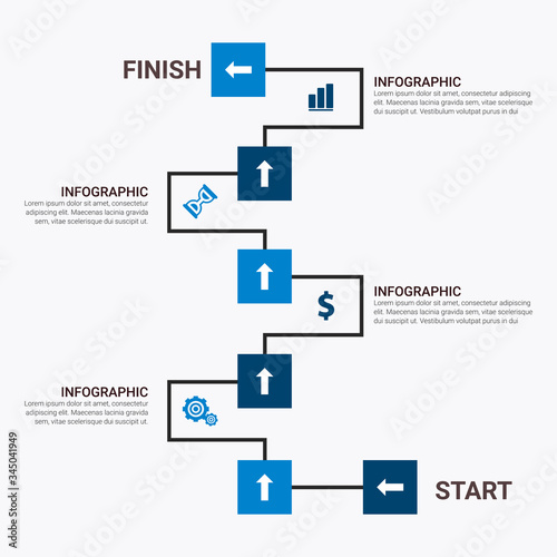 Modern Infographic choice template with 4 options. Vector infographic element. - Vector