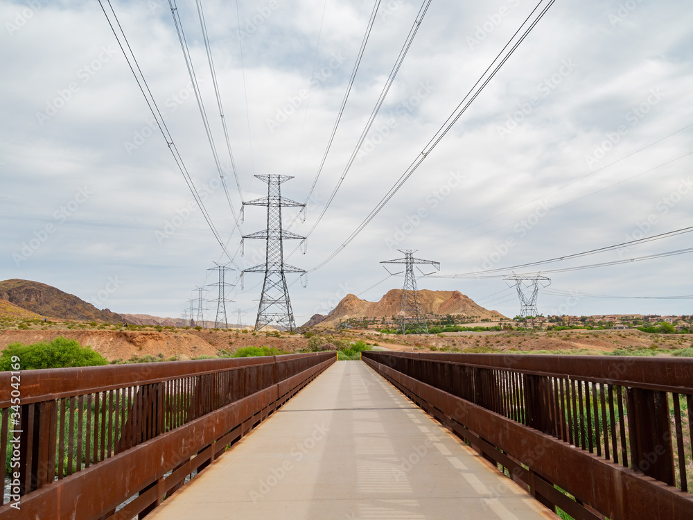 Metal Continental Bridge over the Las Vegas Wash