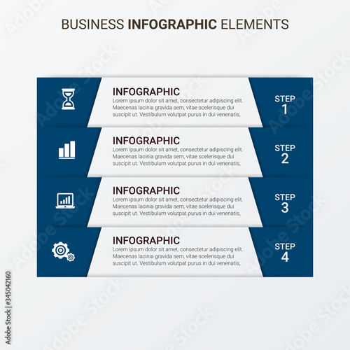 Modern Infographic choice template with 4 options. Vector infographic element. - Vector