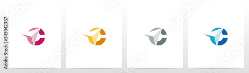 Arrowhead On Letter Logo Design C