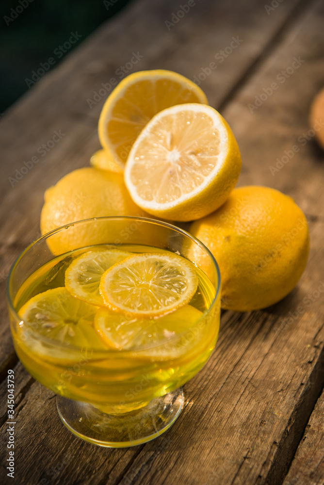 Fresh lemon jelly on old wooden background. Tasty healthy vegetarian dessert sugar free. Fresh lemon jelly on old wooden background. Tasty healthy vegetarian dessert sugar free.