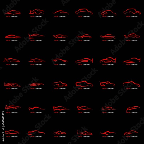 set of car logo design