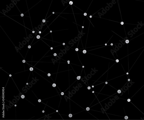 Geometric graphic background molecule and communication. Big dat