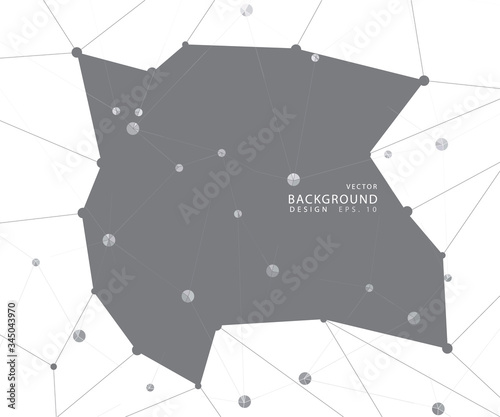 Geometric graphic background molecule and communication. Big dat