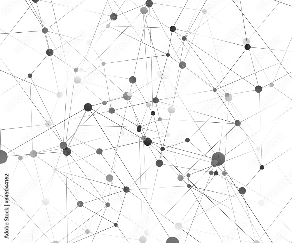 Geometric graphic background molecule and communication. Big data complex with compounds. Perspective backdrop. Digital data visualization. Scientific cybernetic vector illustration.