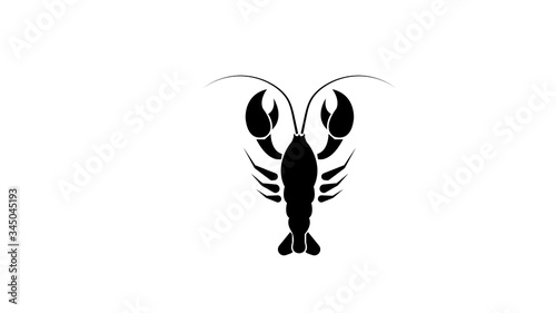 Crayfish icon. Outline illustration of crayfish photo