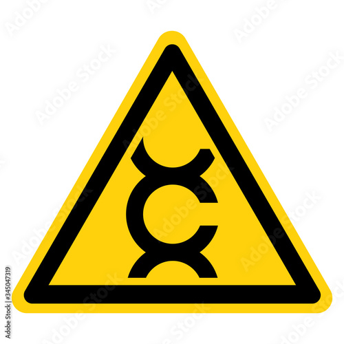 Warning Carcinogen Symbol Sign ,Vector Illustration, Isolate On White Background Label. EPS10