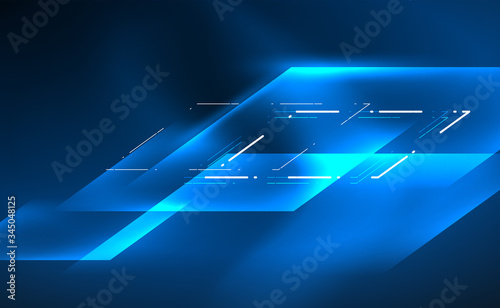 Dynamic neon shiny abstract background. Trendy abstract layout template for business or technology presentation, internet poster or web brochure cover, wallpaper