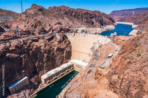 hoover dam on sunny day,Nevada,usa.