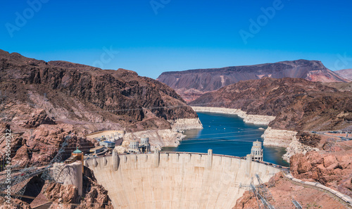 hoover dam on sunny day,Nevada,usa.