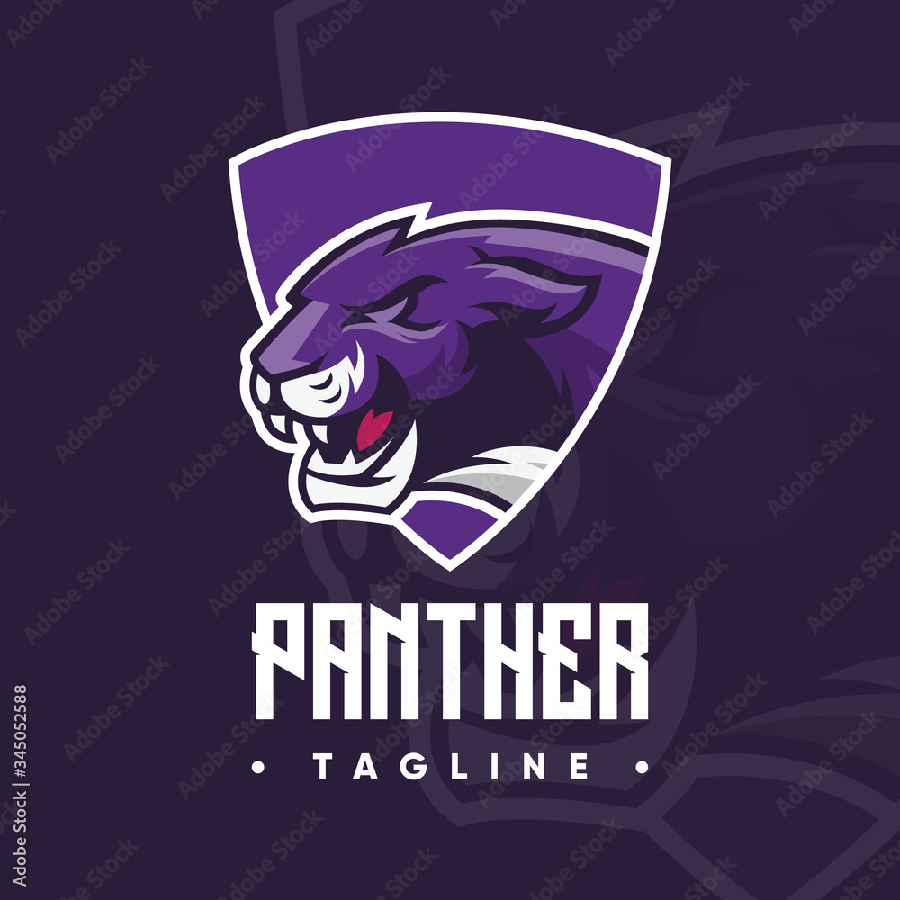 Panther head vector logo emblem or icon illustration mascot. Angry puma  esport design style. Stock Vector | Adobe Stock