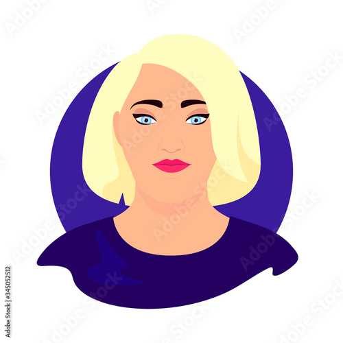 girl profile on isolated background vector illustration