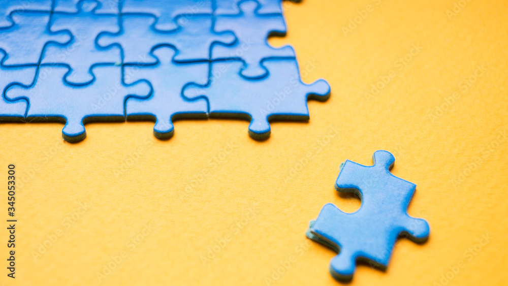 Fototapeta premium abstract blue puzzle background