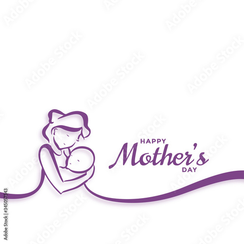 happy mothers day mom and baby love background
