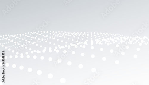 elegant white and gray particle wave background