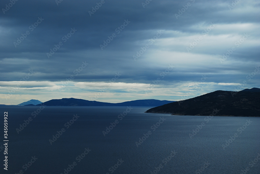 beautiful view of the Croatian islands in the Adriatic Sea