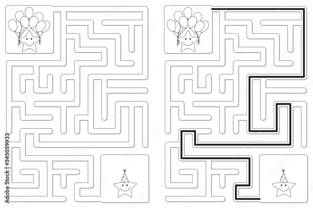 Easy little stars maze