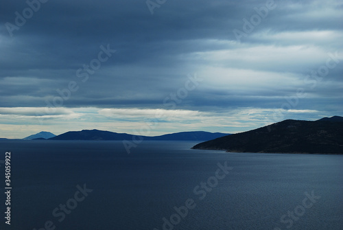 beautiful view of the Croatian islands in the Adriatic Sea
