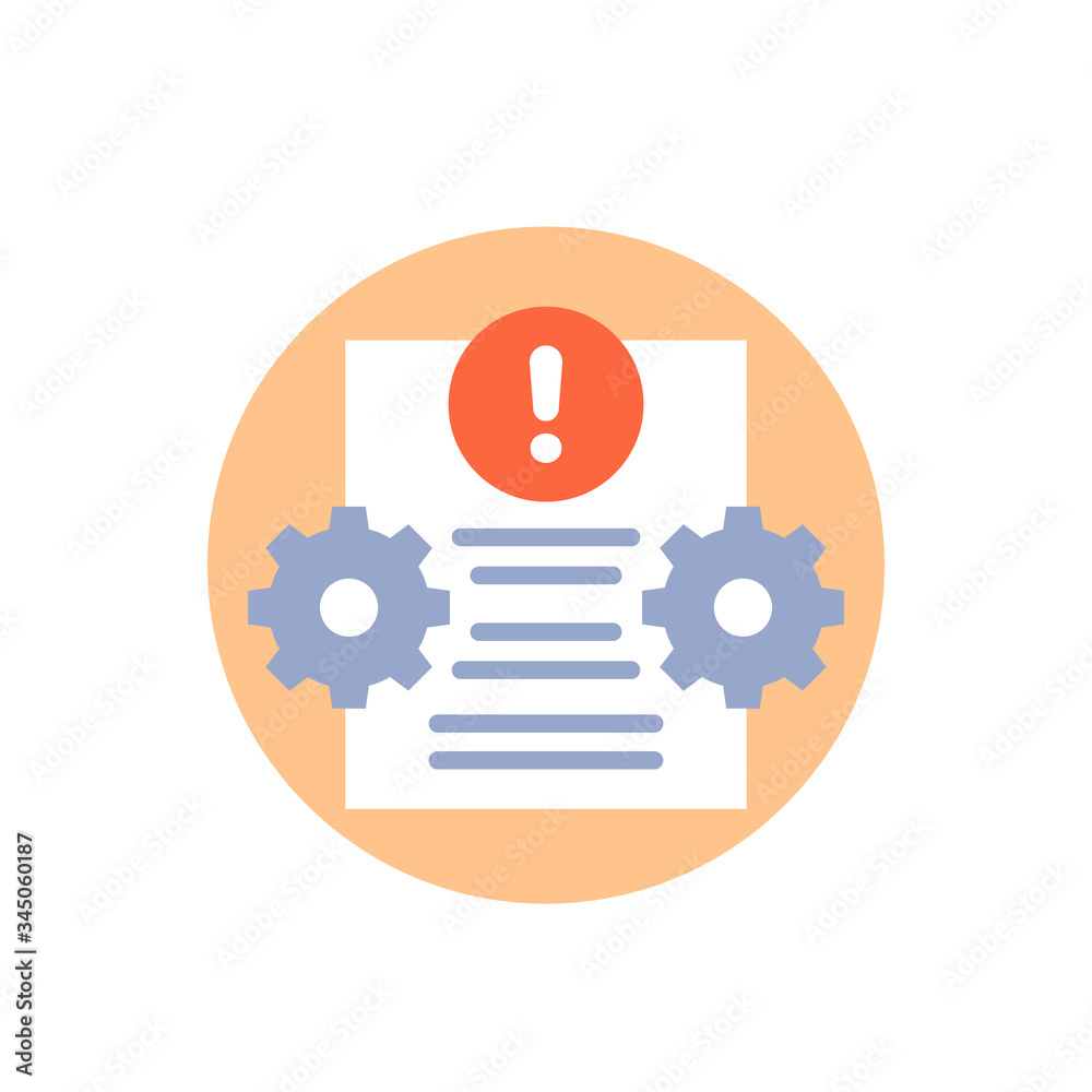 Error report or failed test icon Error report or failed test icon