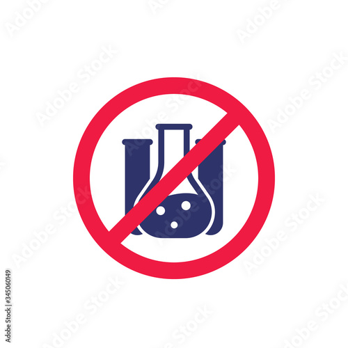 Chemical free icon, vector sign