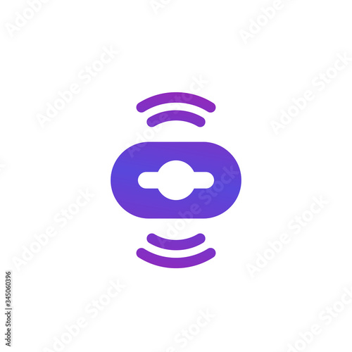 Sensor icon on white, vector logo