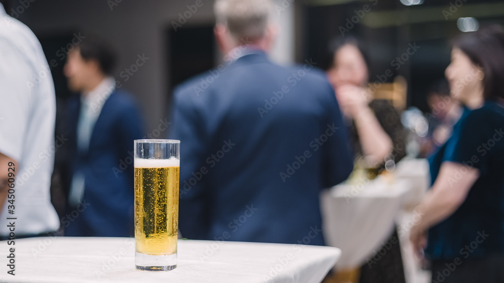 Glass of beer in business meeting Glass of beer in business meeting