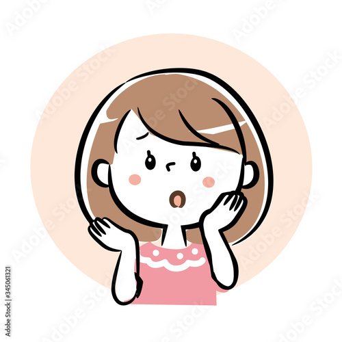 疑問, 考える　女性