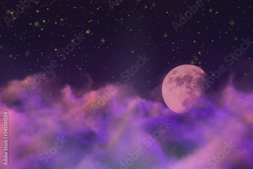 gothic fog with moon concept design abstract background for designing purposes