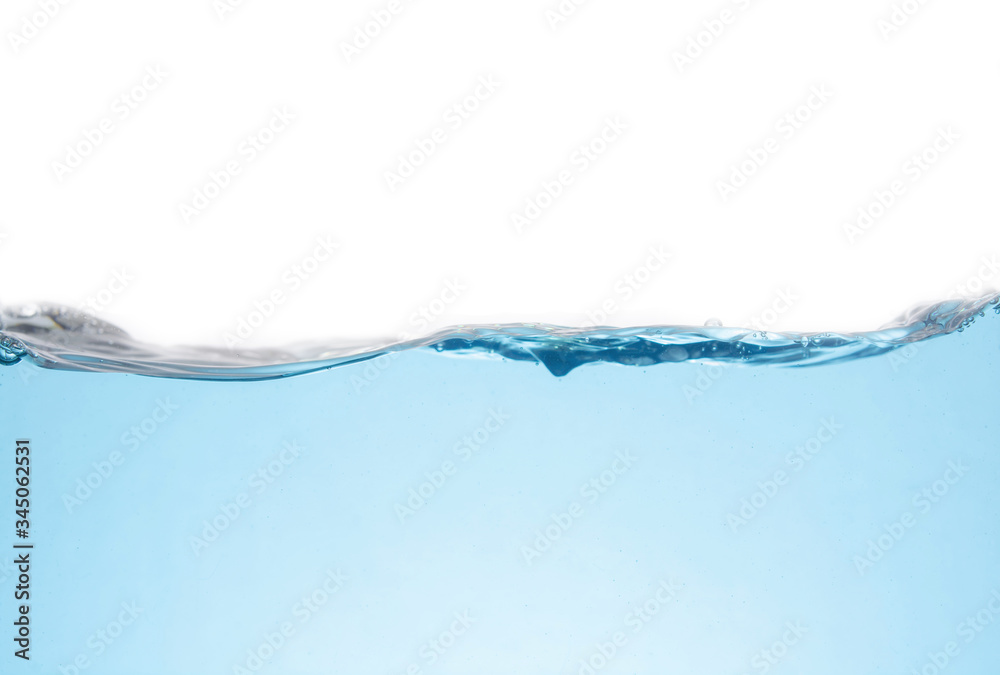 Clean light blue water wave isolated on white background Clean light blue water wave isolated on white background