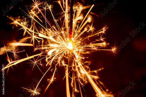 Sparkler background. Christmas and new year sparkler holiday background..
