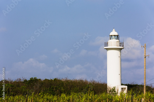 日本最南端、沖縄県波照間島の波照間灯台