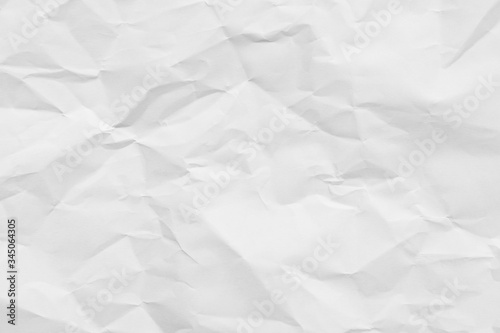 White crumpled paper texture background..