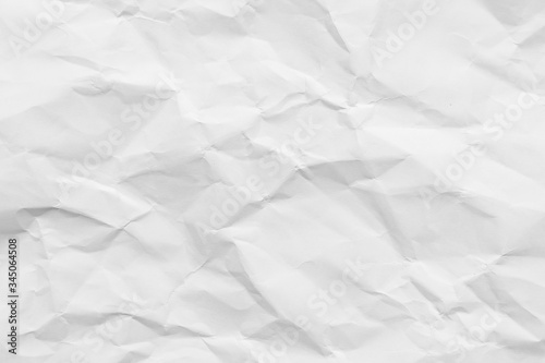 White crumpled paper texture background..