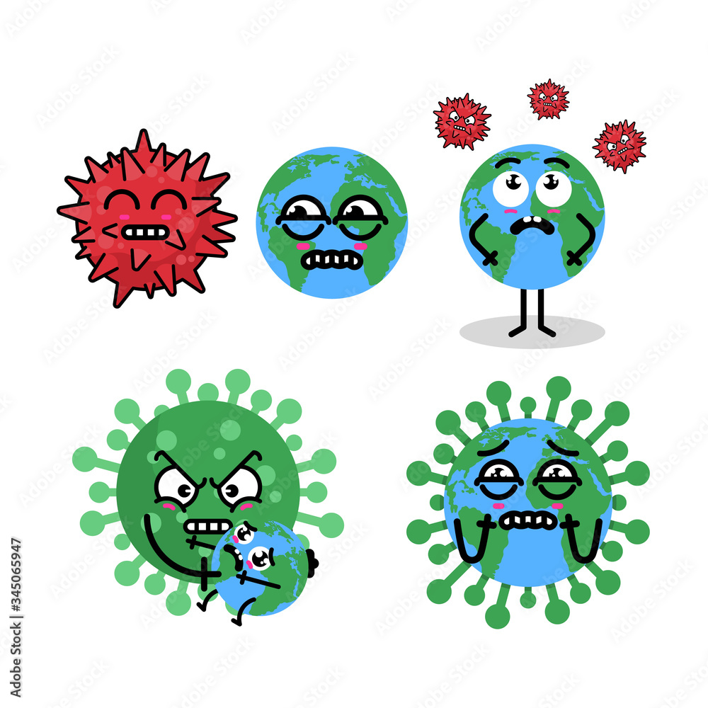 Cute Character corona virus graphic illustration vector art t-shirt design Cute Character corona virus graphic illustration vector art t-shirt design