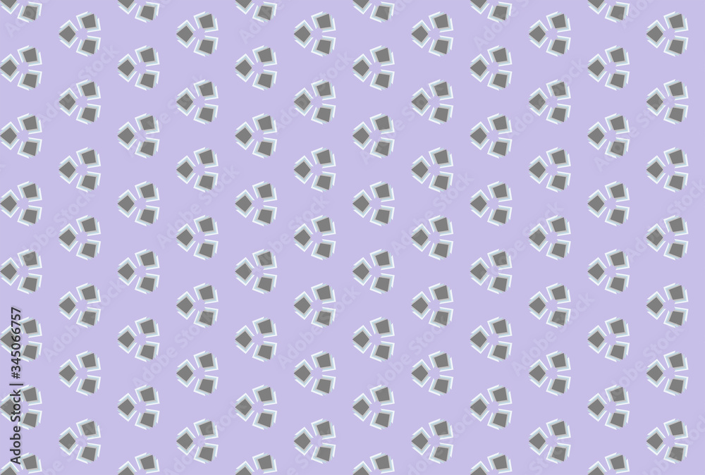 Periwinkle, lilac and gray abstract background. template with geometric design. symmetric geometric ornaments in shape of triangles. texture for greeting card, textile, fabric, tile