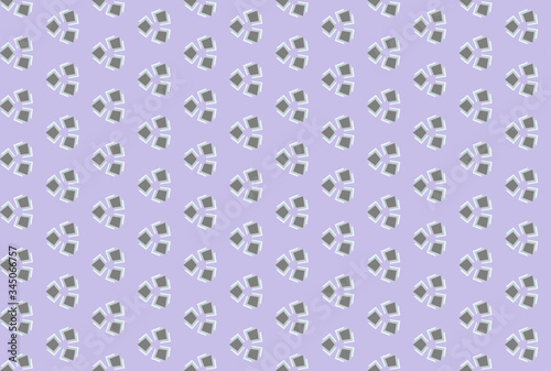 Periwinkle, lilac and gray abstract background. template with geometric design. symmetric geometric ornaments in shape of triangles. texture for greeting card, textile, fabric, tile