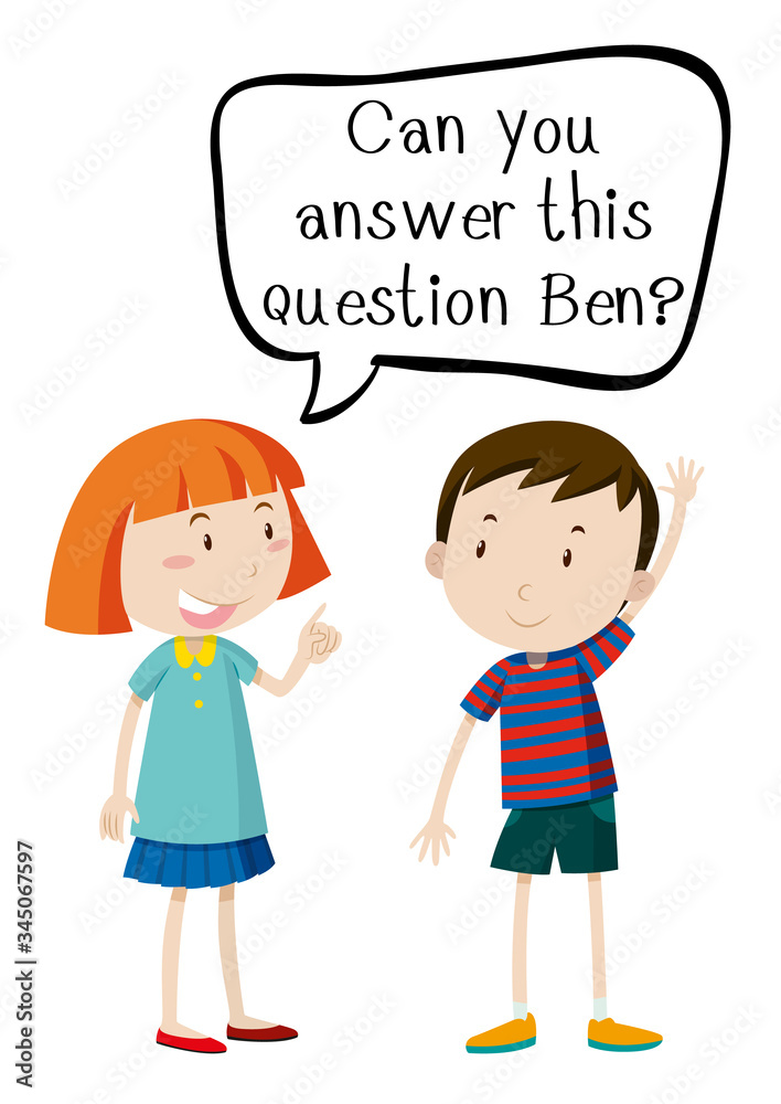 English phrase with people in actions on white background English phrase with people in actions on white background