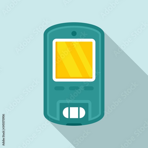 Digital glucometer icon. Flat illustration of digital glucometer vector icon for web design