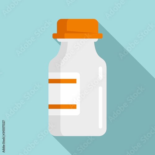 Medical insulin pot icon. Flat illustration of medical insulin pot vector icon for web design