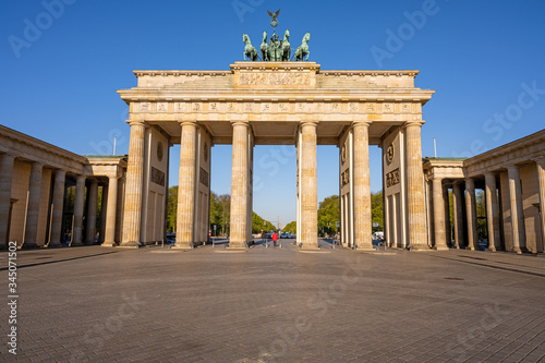 The famous Brandenburger Tor in Berlin with no people