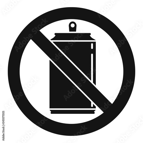No energy drink icon. Simple illustration of no energy drink vector icon for web design isolated on white background