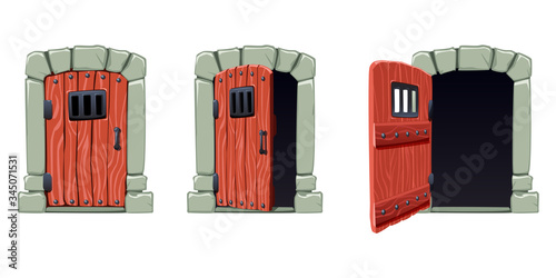 Open Doors Cartoon Set