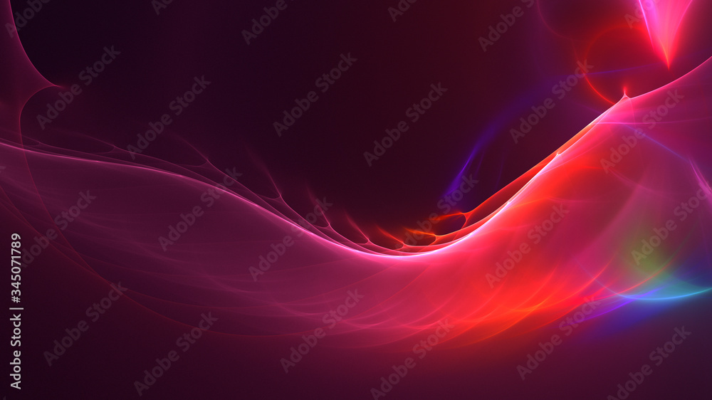 Fototapeta premium 3D rendering abstract fractal light background